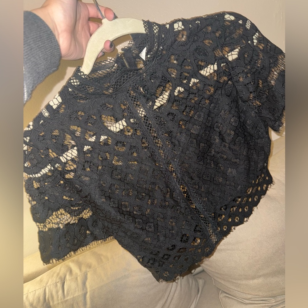 Nasty gal see through lace crop top